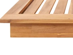 Discount Beliani Lettino Prendisole con Cuscino GRANARI Legno d'acacia Marrone Bianco Marrone