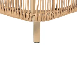 Hot Beliani Lettino Prendisole con Cuscino OSINI Rattan sintetico (PE) Beige Beige Naturale