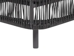 Best Beliani Lettino Prendisole con Cuscino OSINI Rattan sintetico (PE) Grigio Grigio Nero