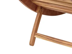 Best Beliani Lettino Prendisole con Cuscino LUINO Legno d'acacia Bianco sporco Bianco Marrone