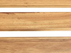 Best Beliani Lettino Prendisole con Cuscino LUINO Legno d'acacia Bianco sporco Bianco Marrone