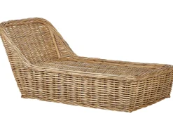 Hot Beliani Lettino Prendisole con Cuscino BELSITO Rattan Naturale Grigio Naturale