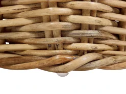 Hot Beliani Lettino Prendisole con Cuscino BELSITO Rattan Naturale Grigio Naturale