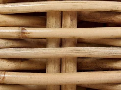 Hot Beliani Lettino Prendisole con Cuscino BELSITO Rattan Naturale Grigio Naturale