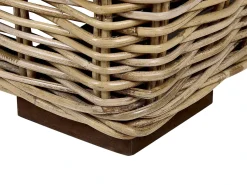 Discount Beliani Lettino Prendisole con Cuscino PALESE Rattan Naturale Grigio Naturale