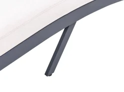 Best Beliani Lettino Prendisole con Cuscino AMELIA Metallo Beige chiaro Beige Nero