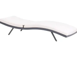 Best Beliani Lettino Prendisole con Cuscino AMELIA Metallo Beige chiaro Beige Nero