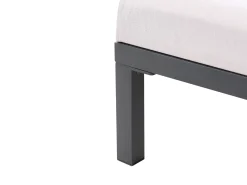 Online Beliani Lettino Prendisole con Cuscino LARIANO Metallo Beige chiaro Beige Nero