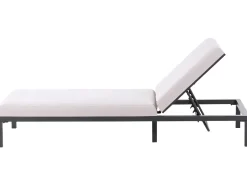 Online Beliani Lettino Prendisole con Cuscino LARIANO Metallo Beige chiaro Beige Nero