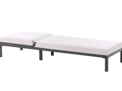 Online Beliani Lettino Prendisole con Cuscino LARIANO Metallo Beige chiaro Beige Nero