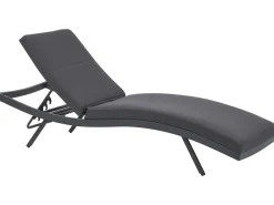Hot Beliani Lettino Prendisole con Cuscino AMELIA Metallo scuro Grigio