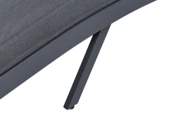 Hot Beliani Lettino Prendisole con Cuscino AMELIA Metallo scuro Grigio