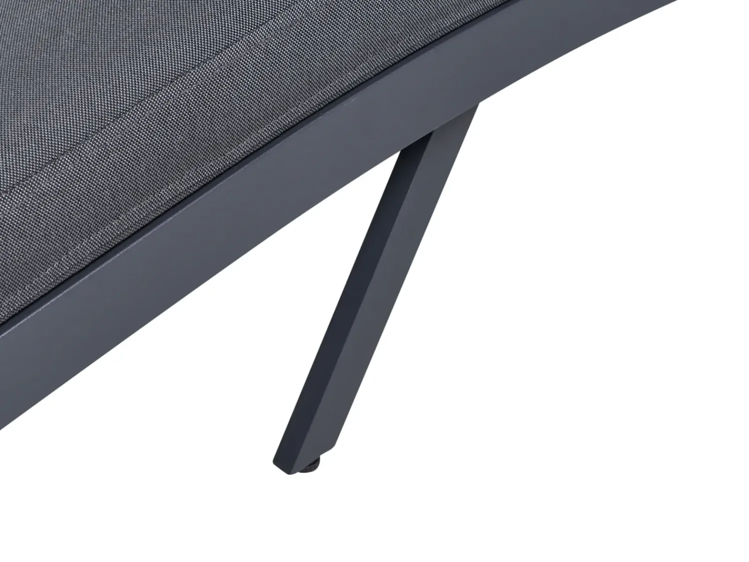 Hot Beliani Lettino Prendisole con Cuscino AMELIA Metallo scuro Grigio