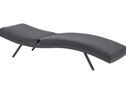 Hot Beliani Lettino Prendisole con Cuscino AMELIA Metallo scuro Grigio