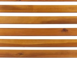 Clearance Beliani Lettino Prendisole con Cuscino BRESCIA PREMIUM Legno d'acacia Grigio melange Grigio Marrone