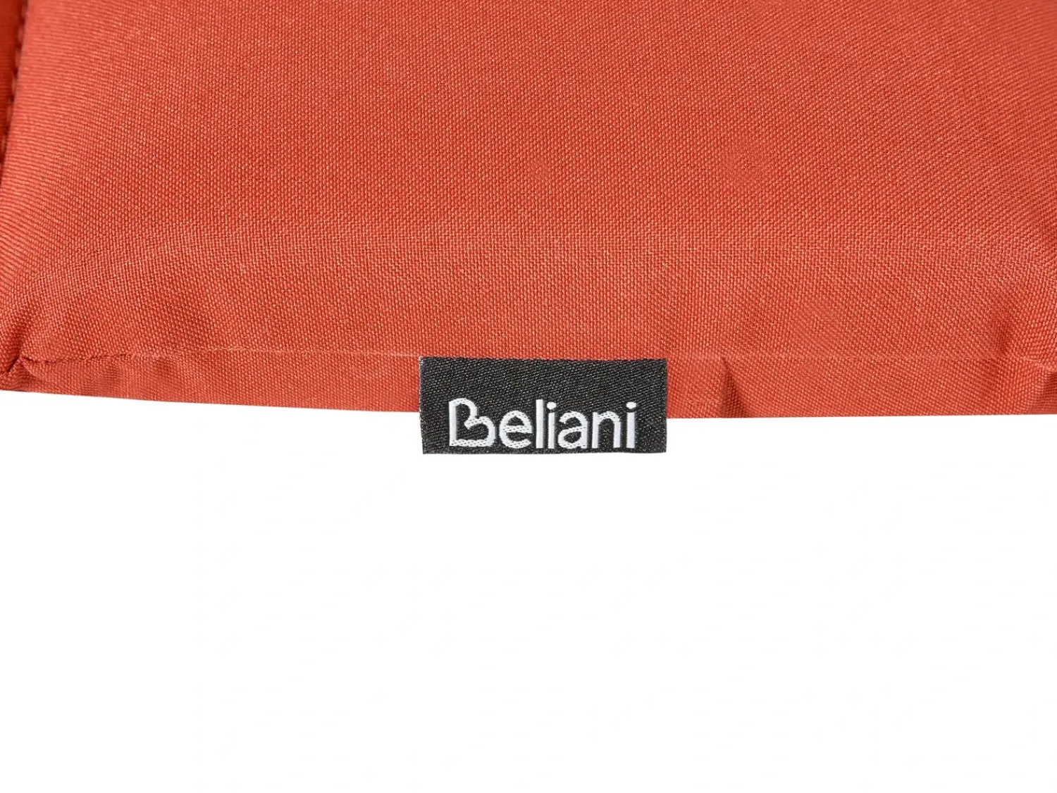 Clearance Beliani Lettino Prendisole con Cuscino BRESCIA PREMIUM Legno d'acacia Rosso Marrone Rosso