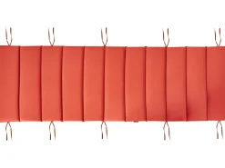 Clearance Beliani Lettino Prendisole con Cuscino BRESCIA PREMIUM Legno d'acacia Rosso Marrone Rosso