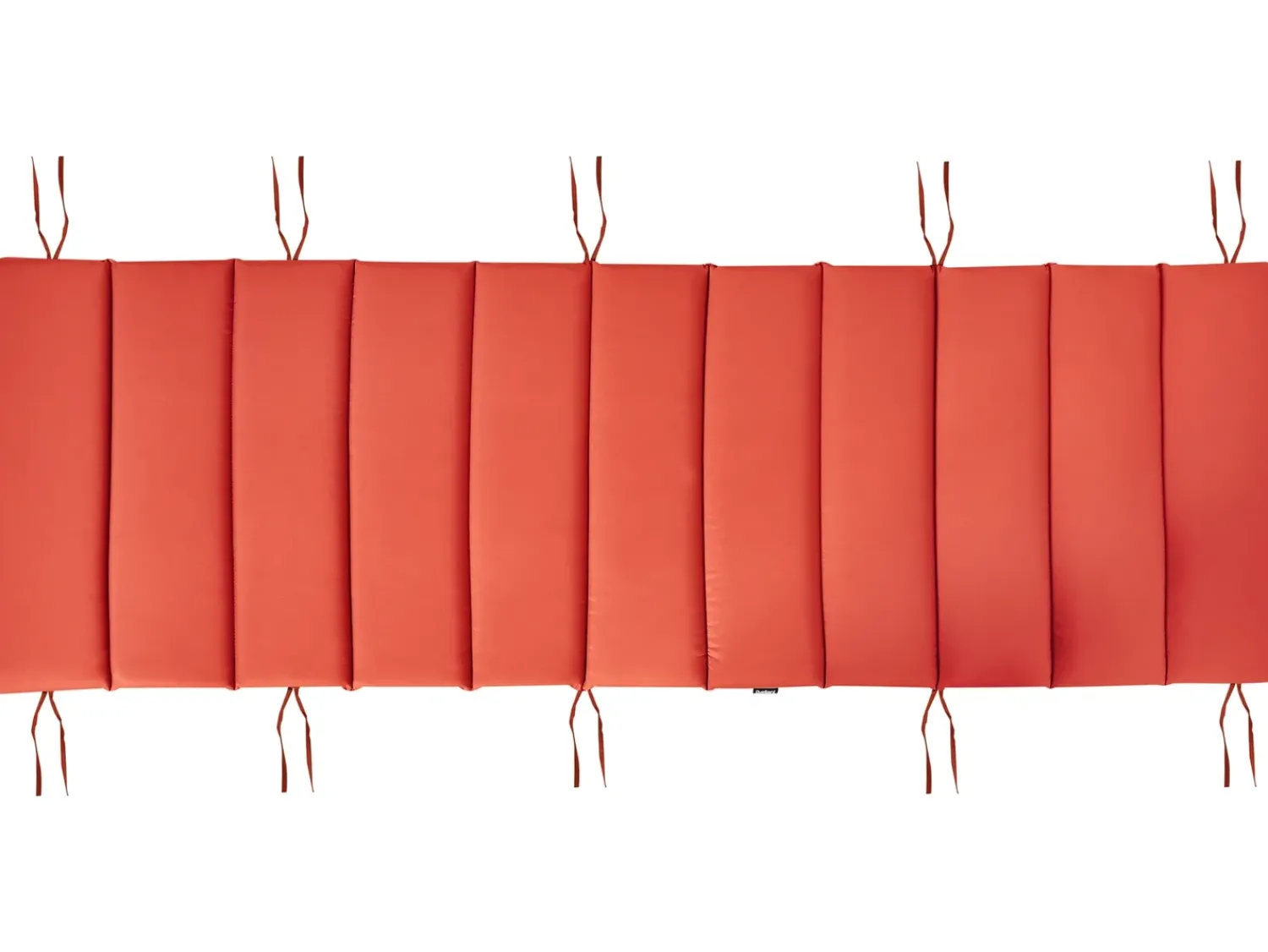 Clearance Beliani Lettino Prendisole con Cuscino BRESCIA PREMIUM Legno d'acacia Rosso Marrone Rosso