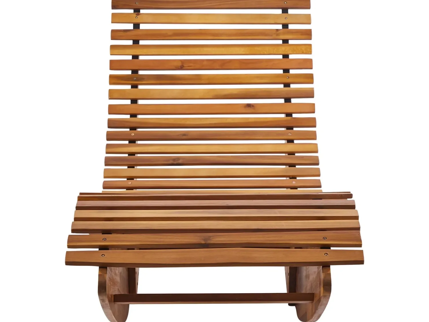 Clearance Beliani Lettino Prendisole con Cuscino BRESCIA PREMIUM Legno d'acacia Rosso Marrone Rosso