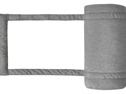 Online Beliani Lettino Prendisole con Cuscino CESANA PREMIUM Legno d'acacia Grigio melange Grigio Marrone
