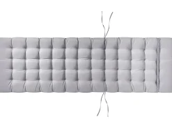 Hot Beliani Lettino Prendisole con Cuscino CESANA PREMIUM Legno d'acacia Grigio chiaro Grigio Marrone
