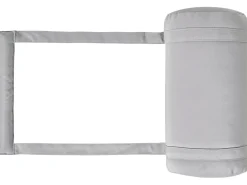 Hot Beliani Lettino Prendisole con Cuscino CESANA PREMIUM Legno d'acacia Grigio chiaro Grigio Marrone