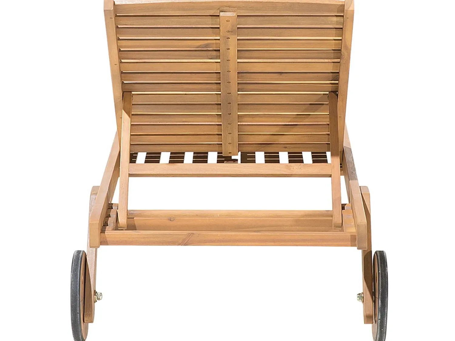 Hot Beliani Lettino Prendisole con Cuscino CESANA PREMIUM Legno d'acacia Grigio chiaro Grigio Marrone