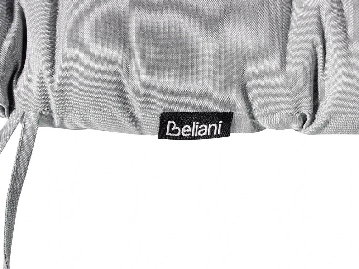 Hot Beliani Lettino Prendisole con Cuscino CESANA PREMIUM Legno d'acacia Grigio chiaro Grigio Marrone