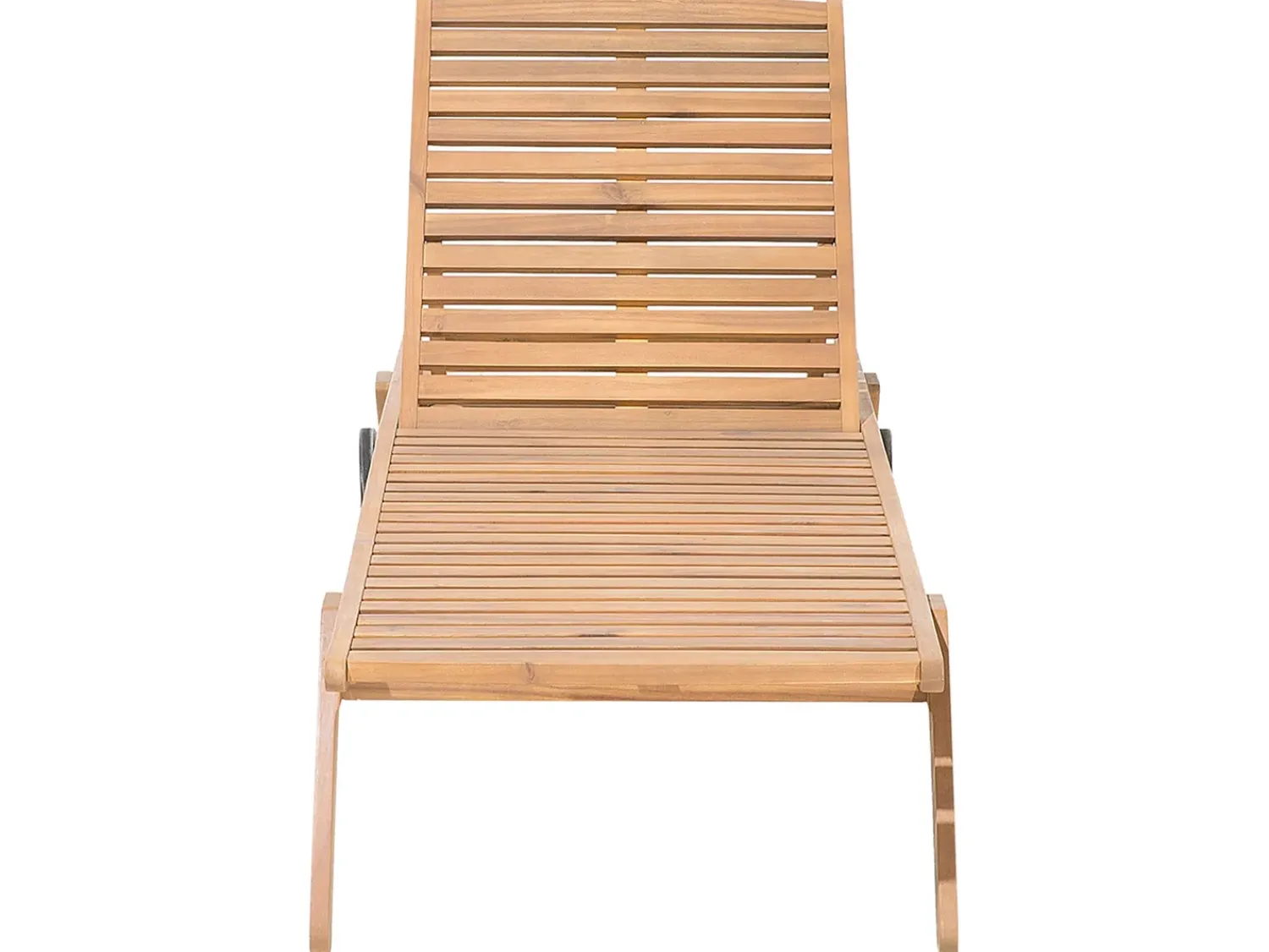Hot Beliani Lettino Prendisole con Cuscino CESANA PREMIUM Legno d'acacia Grigio chiaro Grigio Marrone