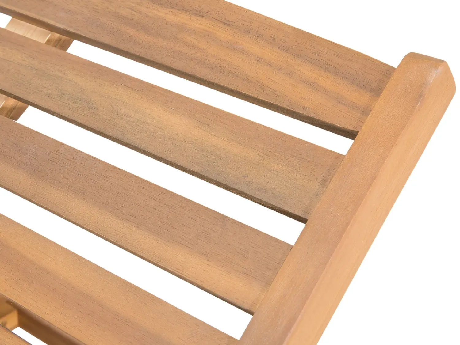 Hot Beliani Lettino Prendisole con Cuscino CESANA PREMIUM Legno d'acacia Grigio chiaro Grigio Marrone