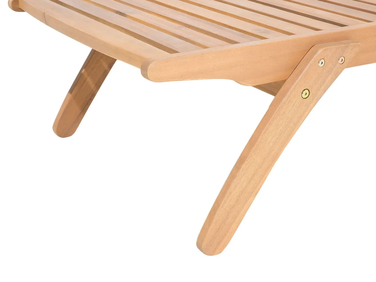 Hot Beliani Lettino Prendisole con Cuscino CESANA PREMIUM Legno d'acacia Grigio chiaro Grigio Marrone