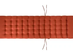 Sale Beliani Lettino Prendisole con Cuscino CESANA PREMIUM Legno d'acacia Rosso Marrone Rosso