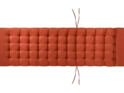 Sale Beliani Lettino Prendisole con Cuscino CESANA PREMIUM Legno d'acacia Rosso Marrone Rosso