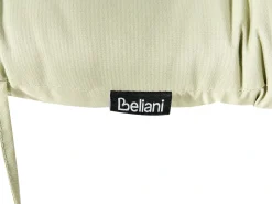 Beliani Lettino Prendisole con Cuscino CESANA PREMIUM Legno d'acacia Verde chiaro Marrone Verde