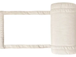 Sale Beliani Lettino Prendisole con Cuscino CESANA PREMIUM Legno d'acacia Beige chiaro Beige Marrone