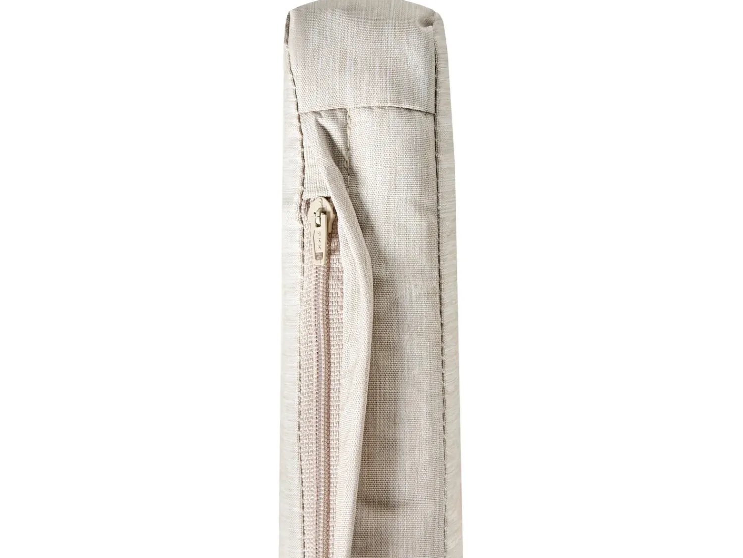 New Beliani Lettino Prendisole con Cuscino JAVA PREMIUM Legno d'acacia Beige chiaro Beige Marrone