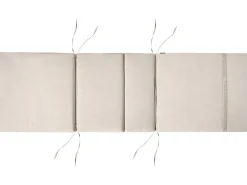New Beliani Lettino Prendisole con Cuscino JAVA PREMIUM Legno d'acacia Beige chiaro Beige Marrone