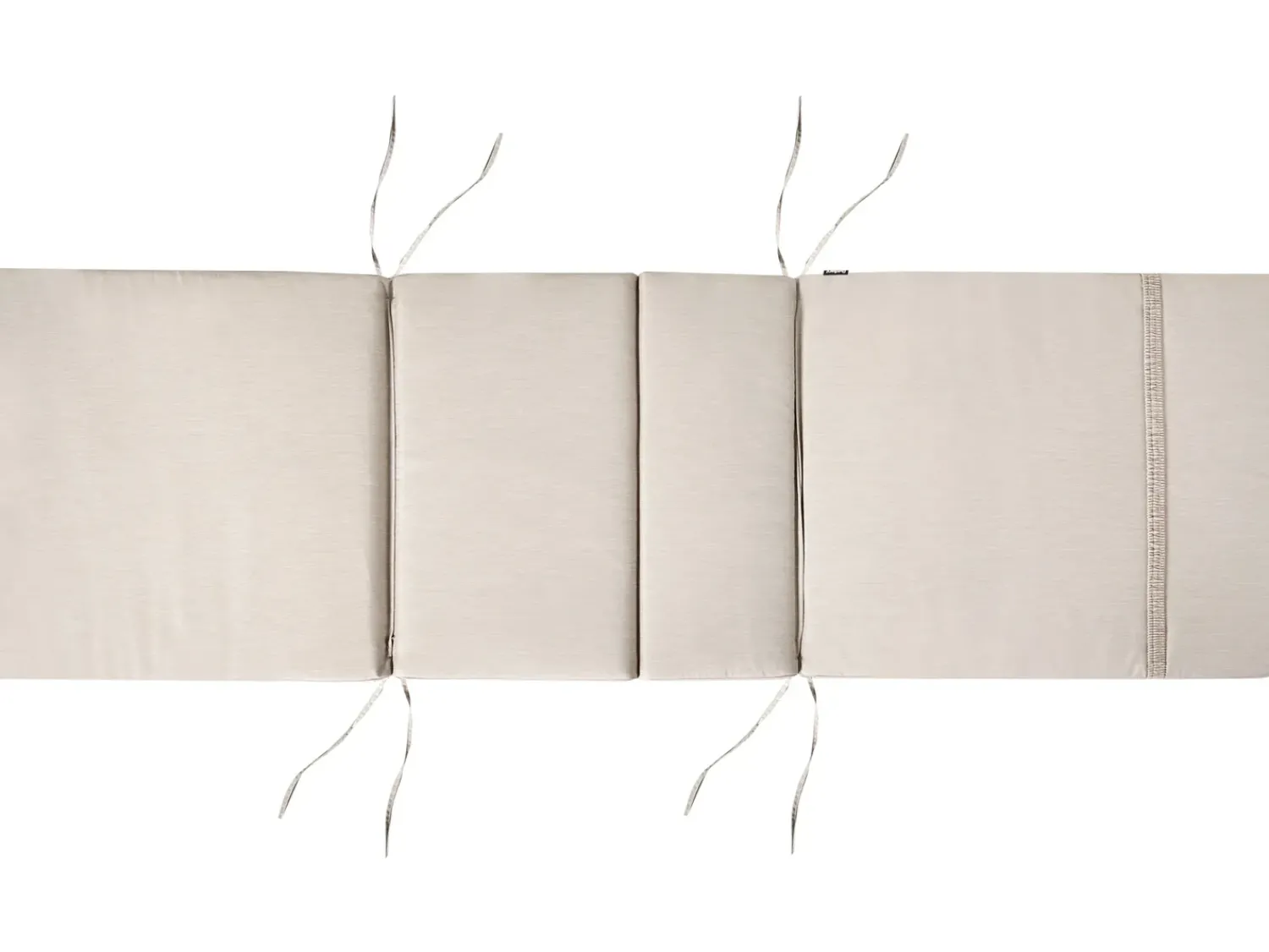 New Beliani Lettino Prendisole con Cuscino JAVA PREMIUM Legno d'acacia Beige chiaro Beige Marrone