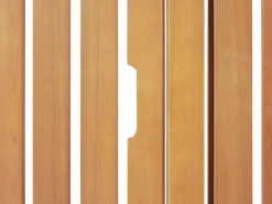 Sale Beliani Lettino Prendisole con Cuscino JAVA PREMIUM Legno d'acacia Tortora Beige Marrone