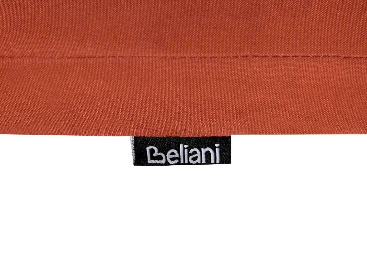 Discount Beliani Lettino Prendisole con Cuscino JAVA PREMIUM Legno d'acacia Rosso Rosso Marrone