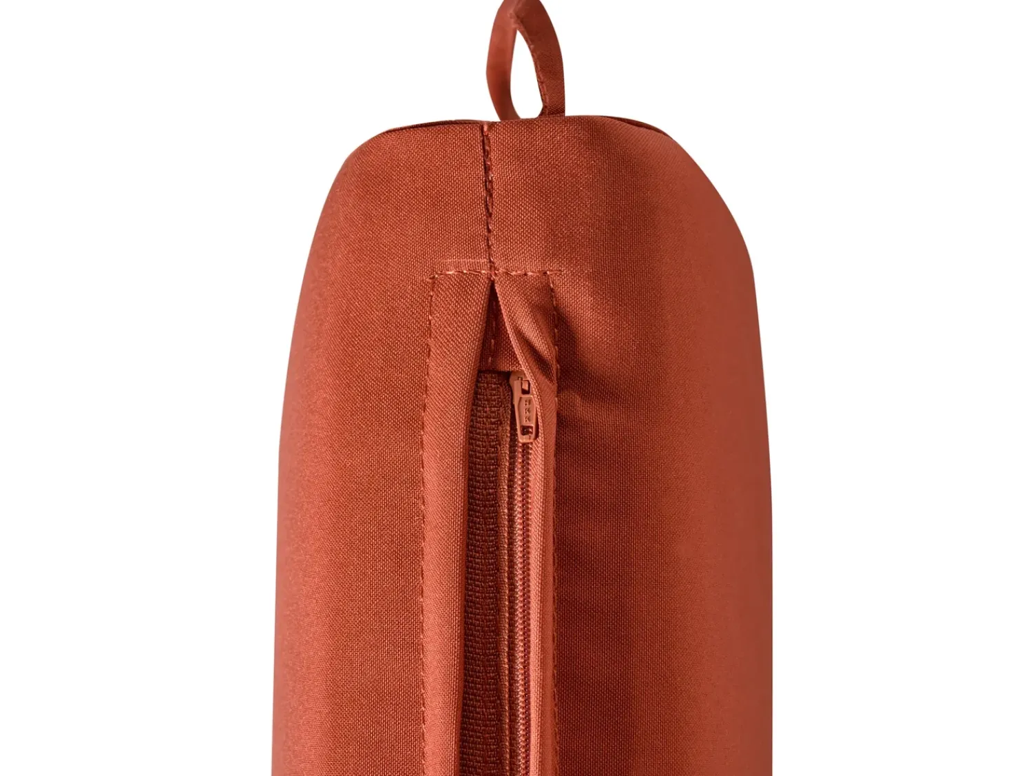 Discount Beliani Lettino Prendisole con Cuscino JAVA PREMIUM Legno d'acacia Rosso Rosso Marrone