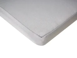 Beliani Lettino Prendisole con Cuscino JAVA PREMIUM Legno d'acacia Grigio chiaro Marrone Grigio