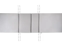 Beliani Lettino Prendisole con Cuscino JAVA PREMIUM Legno d'acacia Grigio chiaro Marrone Grigio