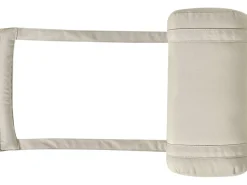 Discount Beliani Lettino Prendisole con Cuscino AMANTEA PREMIUM II Legno d'acacia Tortora Beige Marrone