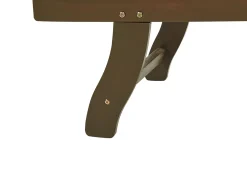 Outlet Beliani Lettino Prendisole con Cuscino AMANTEA PREMIUM II Legno d'acacia Rosso Rosso Marrone