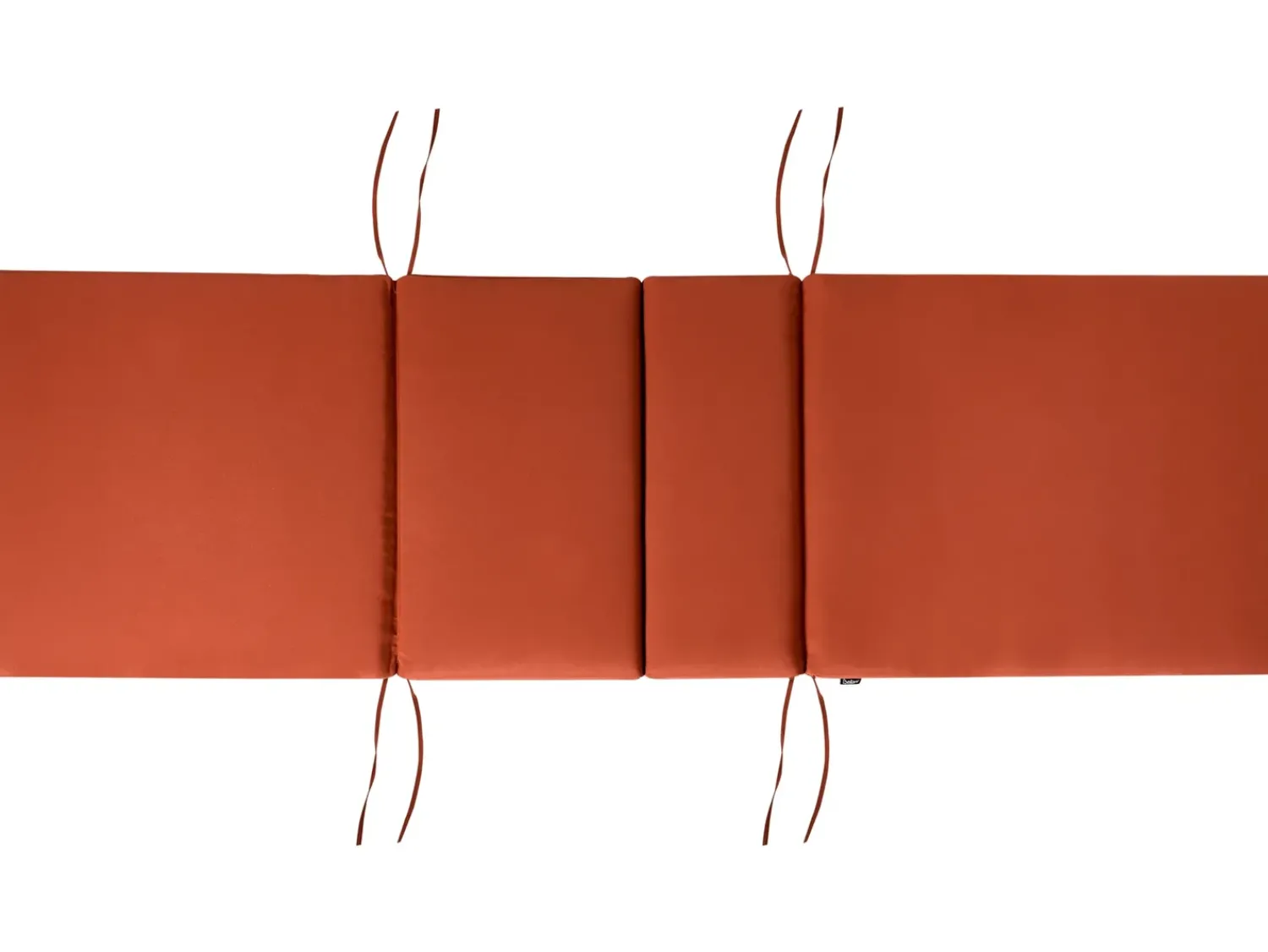 Outlet Beliani Lettino Prendisole con Cuscino AMANTEA PREMIUM II Legno d'acacia Rosso Rosso Marrone