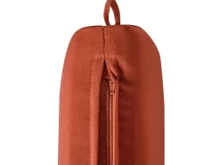 Outlet Beliani Lettino Prendisole con Cuscino AMANTEA PREMIUM II Legno d'acacia Rosso Rosso Marrone