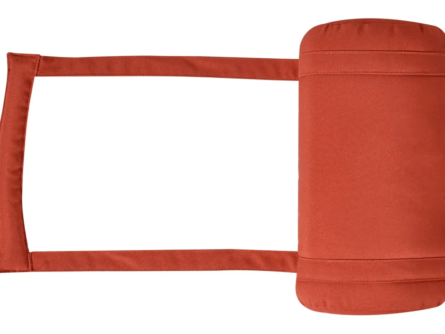 Outlet Beliani Lettino Prendisole con Cuscino AMANTEA PREMIUM II Legno d'acacia Rosso Rosso Marrone