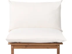 Outlet Beliani Lettino Prendisole con Cuscino SUNO Legno d'acacia Marrone chiaro Beige Marrone