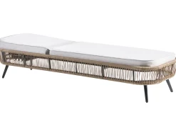 Best Beliani Lettino Prendisole con Cuscino ZERI Rattan sintetico (PE) chiaro Beige